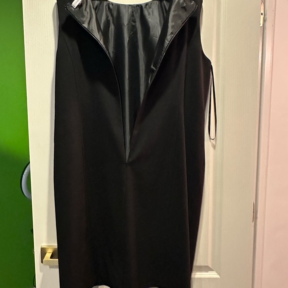 Calvin Klein Black Dress Plus Size LBD with Embellished Neckline - Picture 9 of 10